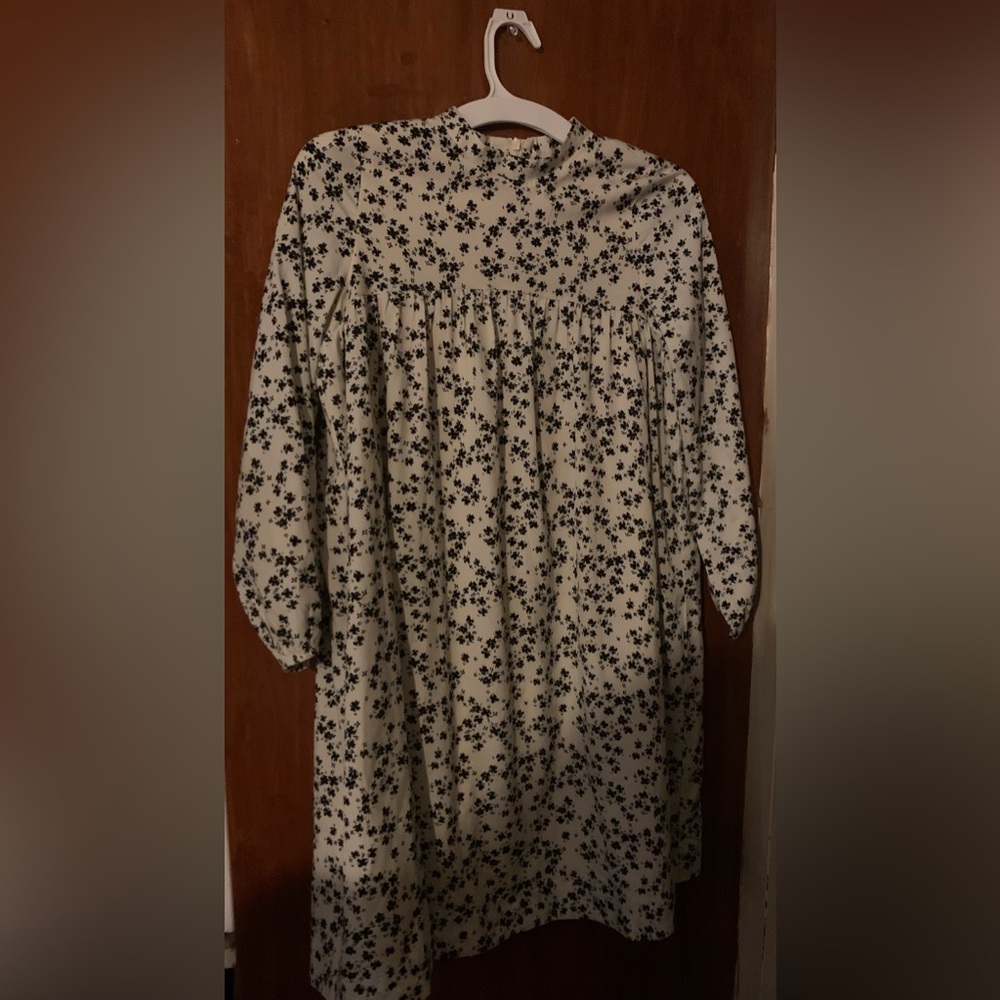 Rowe Floral black and white dress